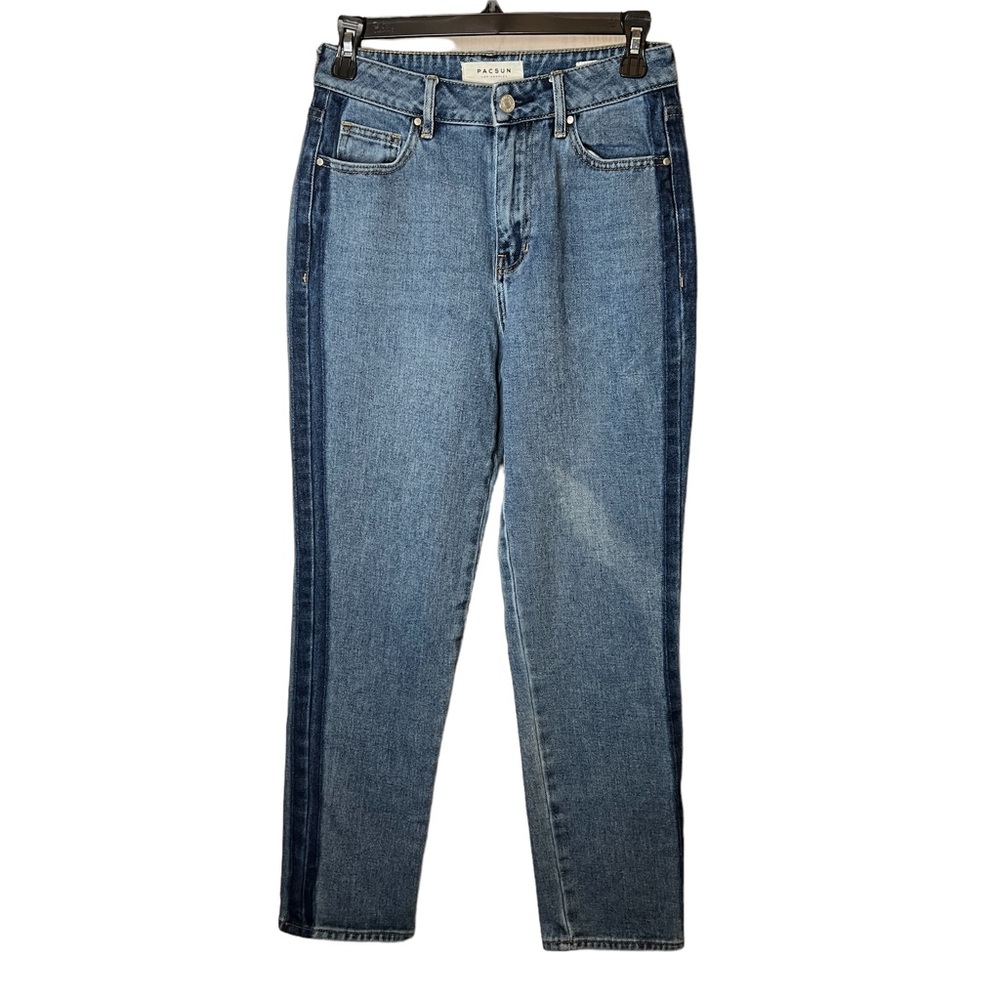 Pacsun Mom Jean Jeans Dark Edge Leg Ankle Medium Wash High Waist